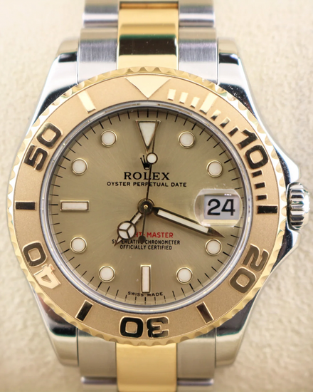 2001 Rolex Yacht-Master 35MM Champagne Dial Two-Tone Oyster Bracelet (168623)