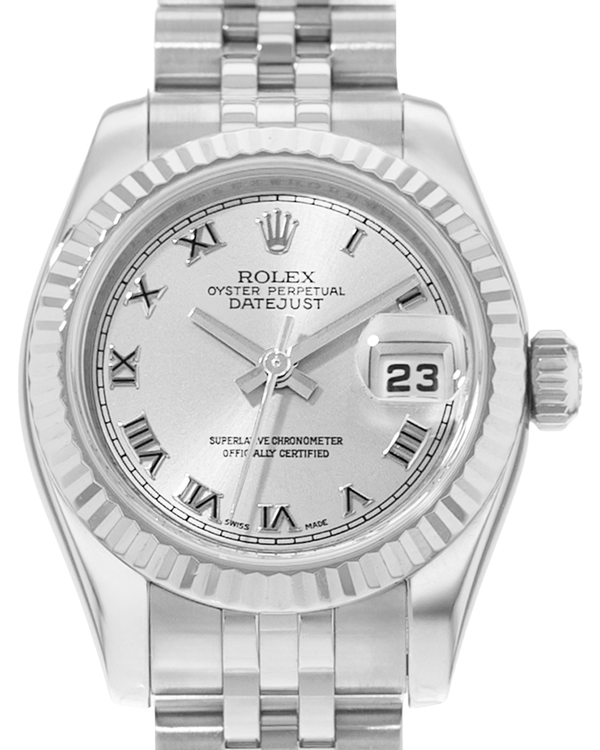 2008 Rolex Lady-Datejust 26MM Silver Dial Jubilee Bracelet (179174)