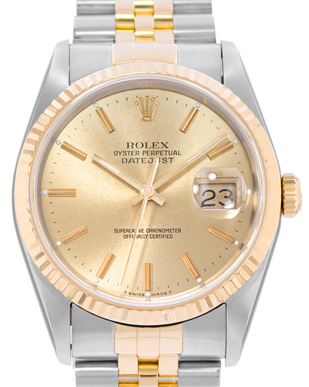 1991 (X Serial) Rolex Datejust 36MM Champagne Dial Two-Tone Jubilee Bracelet (16233)