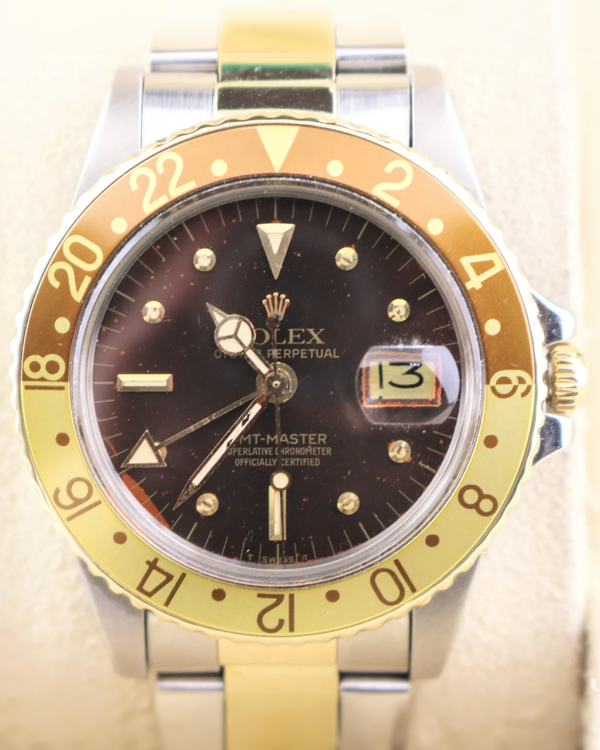 1979 (5.8 Mil Serial) Rolex GMT-Master 40MM Brown Dial Two-Tone Oyster Bracelet (1675)