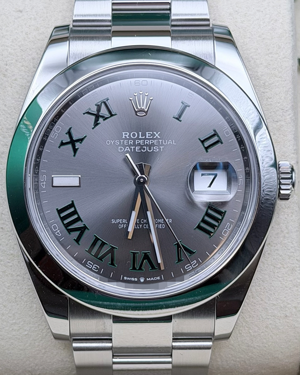 2025 Rolex Datejust "Wimbledon" 41MM Slate Dial Oyster Bracelet (126300)