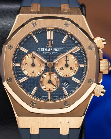 2018 Audemars Piguet Royal Oak Chronograph 41MM Blue Dial Rubber Strap (26331OR.OO.D315CR.01)