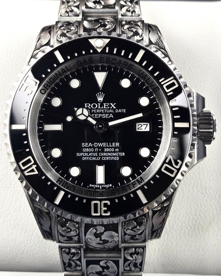2017 Rolex Sea-Dweller Deepsea 44MM Black Dial Aftermarket Oyster Bracelet (116660)