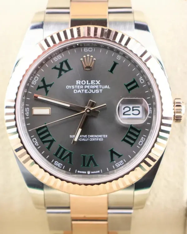 Rolex Datejust "Wimbledon" 41MM Slate Dial Two-Tone Oyster Bracelet (126331)