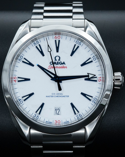2025 Omega Seamaster Aqua Terra "Beijing 2022" 41MM White Dial Steel Bracelet (522.10.41.21.04.001)