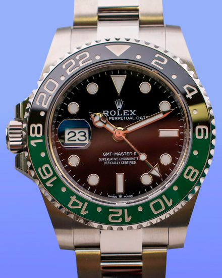 2025 Rolex GMT-Master II "Sprite" 40MM Black Dial Oyster Bracelet (126720VTNR)