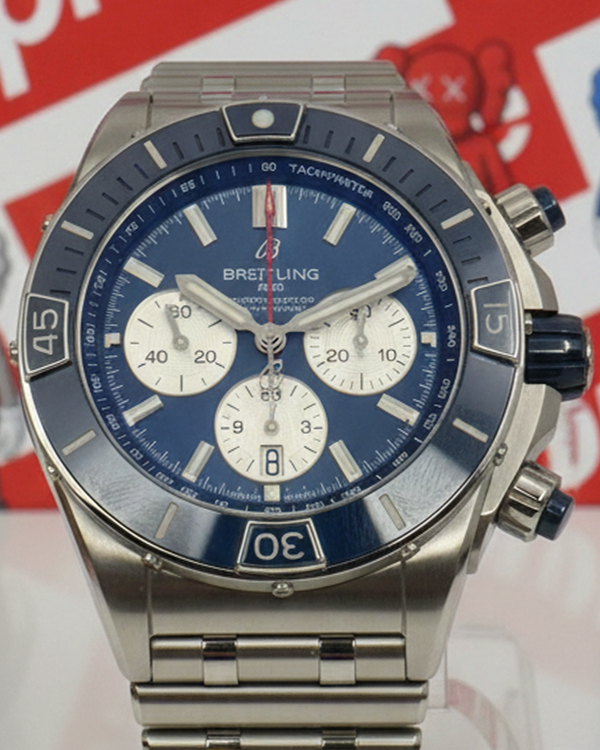 2024 Breitling Super Chronomat B01 44MM Blue Dial Steel Bracelet (AB0136)