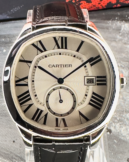 2021 Cartier Drive De Cartier 41MM Silver Dial Leather Strap (WSNM0015)