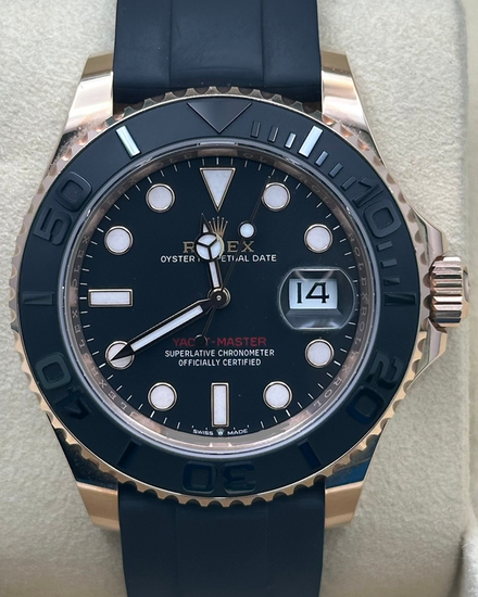 2023 Rolex Yacht-Master 40MM Black Dial Rubber Strap (126655)