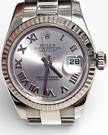 Rolex Lady-Datejust 26MM Silver Dial Oyster Bracelet (179174)