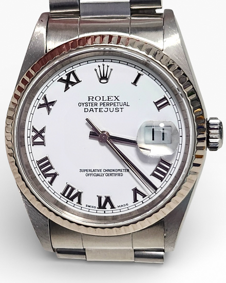 2005 Rolex Datejust 36MM White Dial Oyster Bracelet (16234)