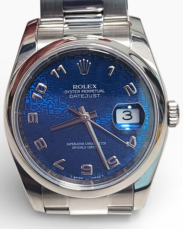 Rolex Datejust 36MM Blue "Jubilee Motif" Dial Oyster Bracelet (116200)