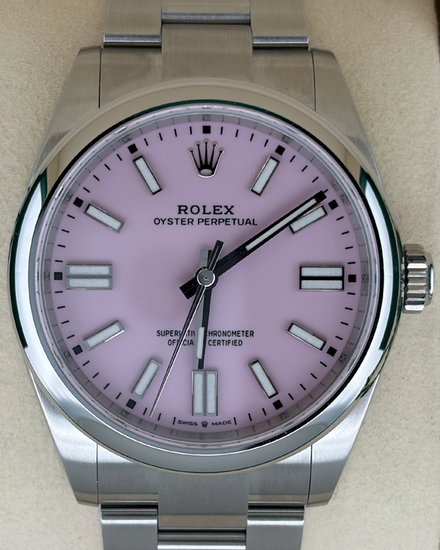 2025 Rolex Oyster Perpetual 41MM Pink Dial Oyster Bracelet (134300)