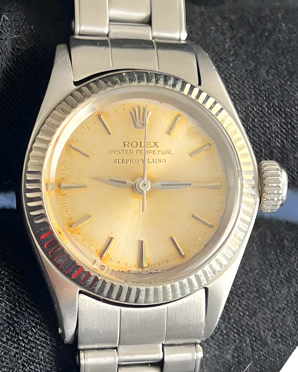 1965 Rolex Oyster Perpetual 24MM Silver Dial Oyster Bracelet (6619)