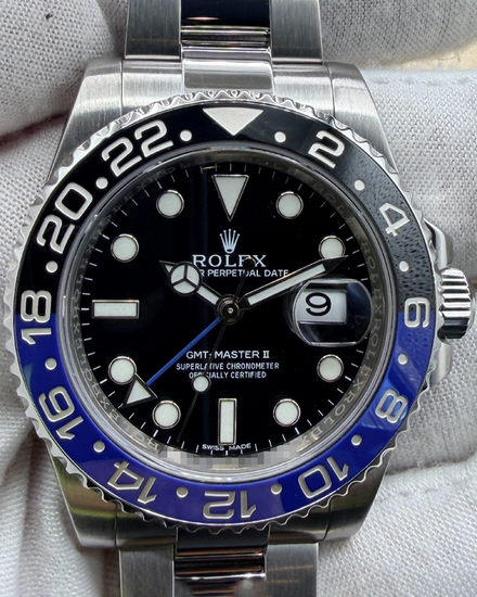 2016 Rolex GMT-Master II "Batman" 40MM Black Dial Oyster Bracelet (116710BLNR)