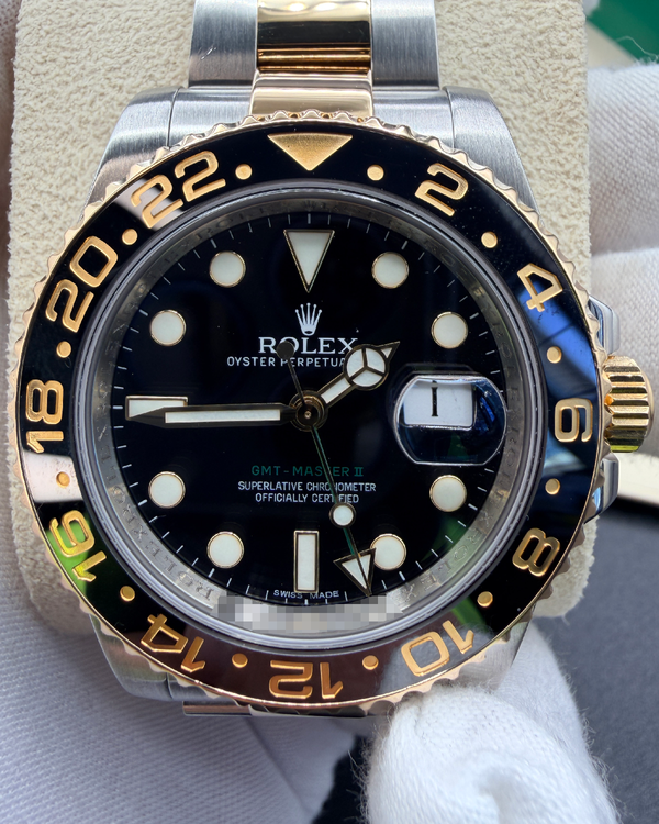 2014 Rolex GMT-Master II 40MM Black Dial Two-Tone Oyster Bracelet (116713LN)