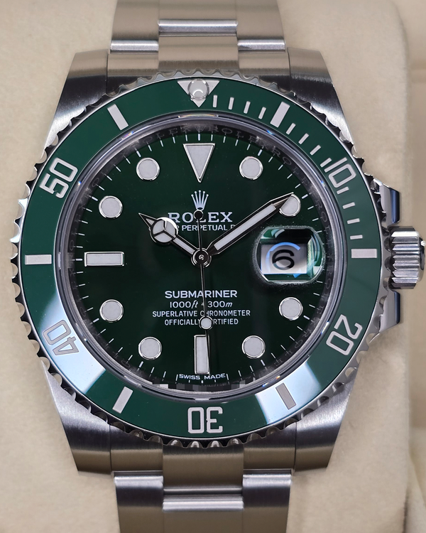 2018 Rolex Submariner Date "Hulk" 40MM Green Dial Oyster Bracelet (116610LV)