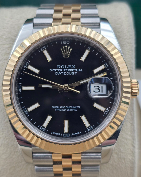 2017 Rolex Datejust 41MM Black Dial Two-Tone Jubilee Bracelet (126333)