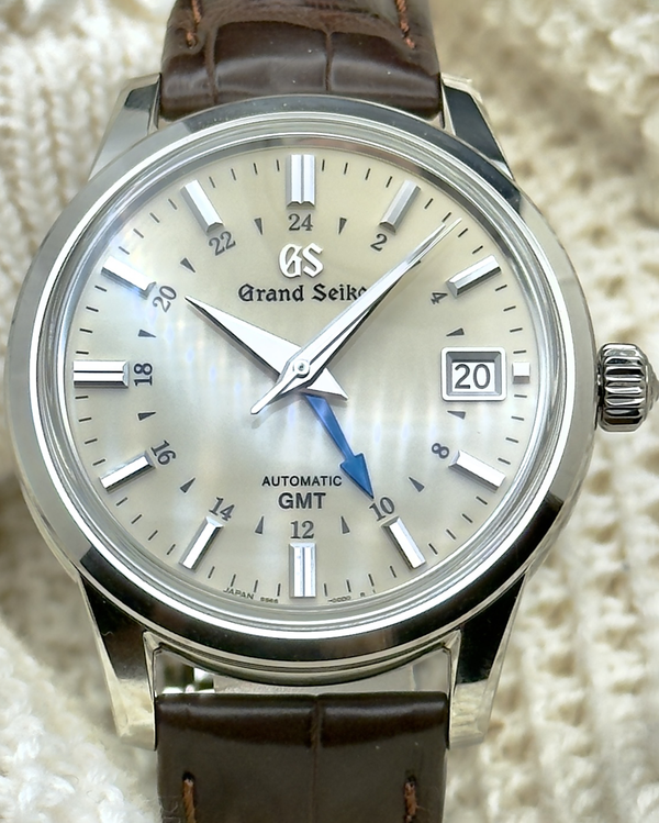 2025 Grand Seiko Elegance Collection GMT 39.5MM Ivory Dial Leather Strap (SBGM221G)
