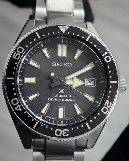 Seiko Prospex 42MM Black Dial Steel Bracelet (SBDC051)
