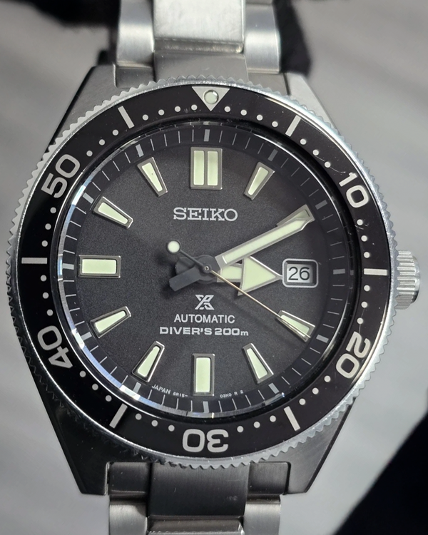 Seiko Prospex 42MM Black Dial Steel Bracelet (SBDC051)