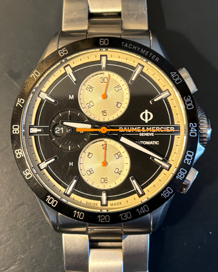 2022 Baume & Mercier Clifton Club 44MM Black Dial Steel Bracelet (M0A10435)