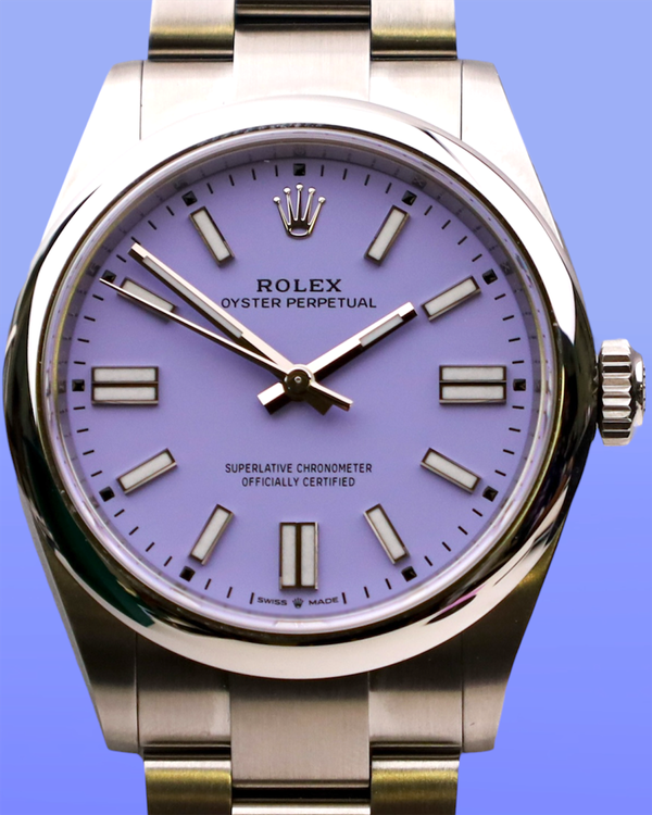 2025 Rolex Oyster Perpetual 41MM Lavender Dial Oyster Bracelet (134300)