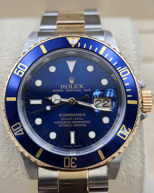 2006 Rolex Submariner "Bluesy" 40MM Blue Dial Two-Tone Oyster Bracelet (16613)