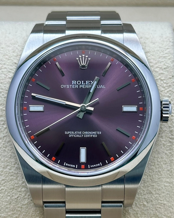 2020 Rolex Oyster Perpetual 39MM Grape Dial Oyster Bracelet (114300)