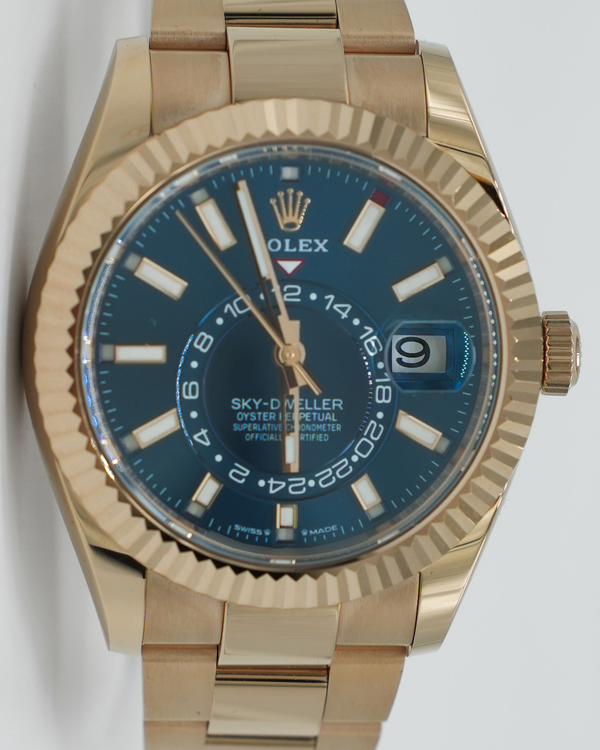 2024 Rolex Sky-Dweller 42MM Blue Dial Rose Gold Oyster Bracelet (336935)