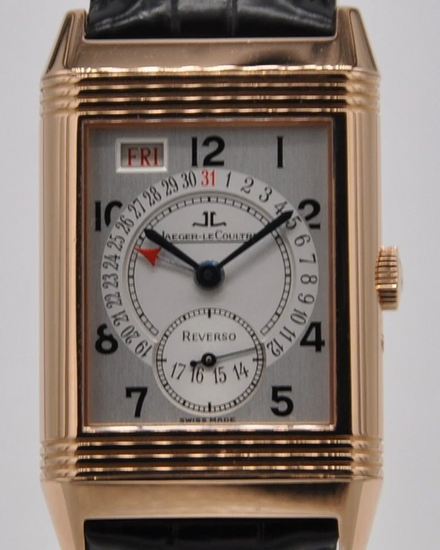 Jaeger-LeCoultre Reverso Grande Taille Calendar Date 26MM Silver Dial Leather Strap (Q273242A)