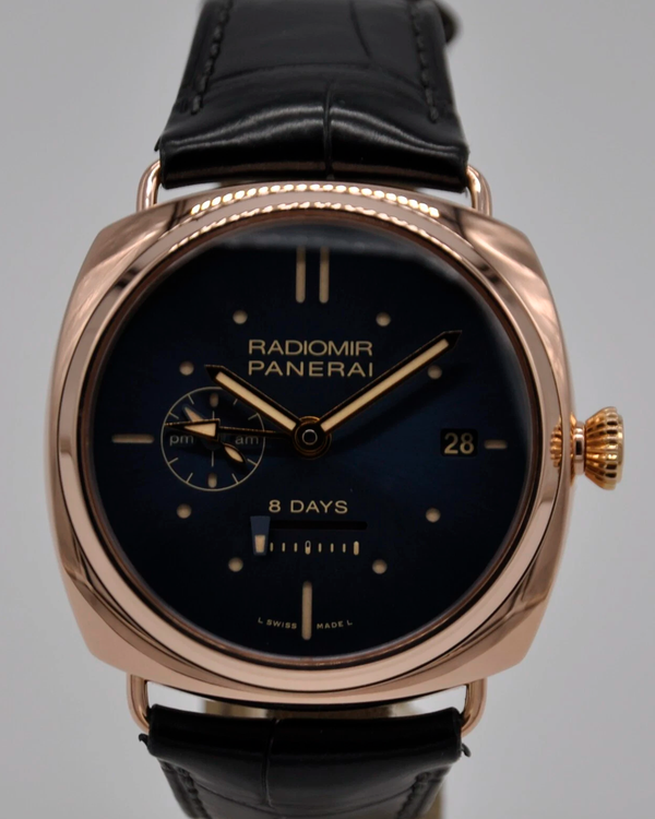 Panerai Radiomir 8 Days GMT L.E. 45MM Blue Dial Leather Strap (PAM00538)