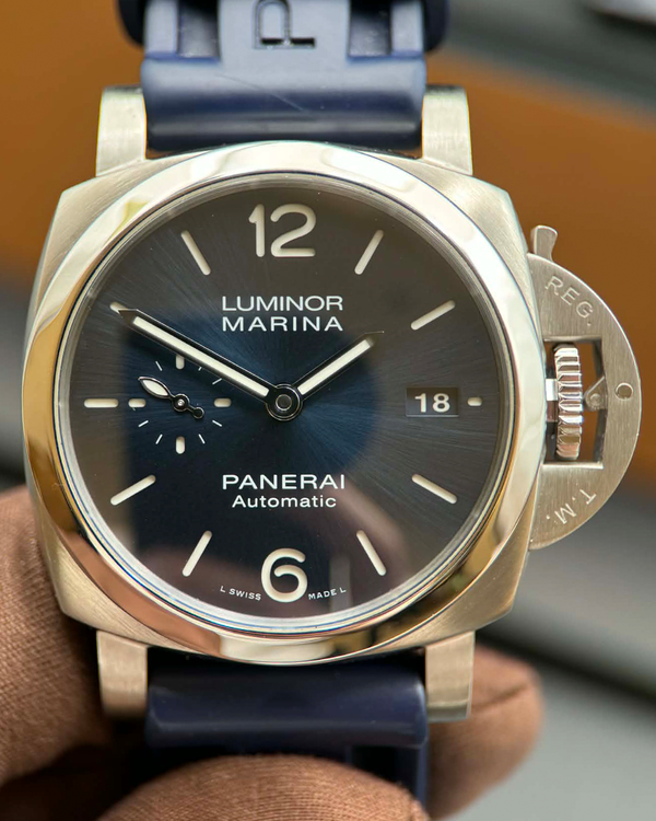 2021 Panerai Luminor Marina 1950 3 Days 42MM Blue Dial Rubber Strap (PAM01393)