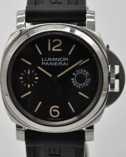 Panerai Luminor 8 Giorni 44MM Black Dial Rubber Strap (PAM00590)