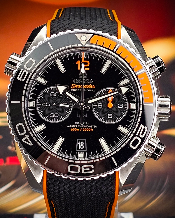 Omega Seamaster Planet Ocean 600M Chronograph 45.5MM Black Dial Rubber Strap (215.30.46.51.01.002)