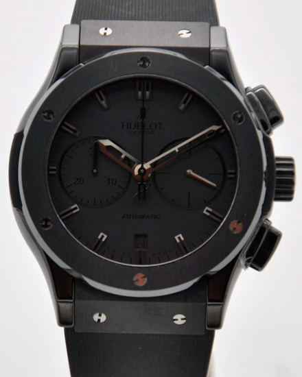 Hublot Classic Fusion Chronograph "Black Magic" L.E. 45MM Black Dial Rubber Strap (521.CM.1110.RX)
