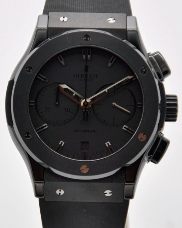 Hublot Classic Fusion Chronograph "Black Magic" L.E. 45MM Black Dial Rubber Strap (521.CM.1110.RX)