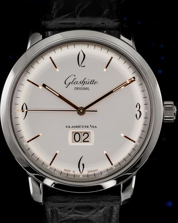 2021 Glashütte Original Sixties Panorama Date 42MM Silver Dial Leather Strap (2-39-47-01-02-04)