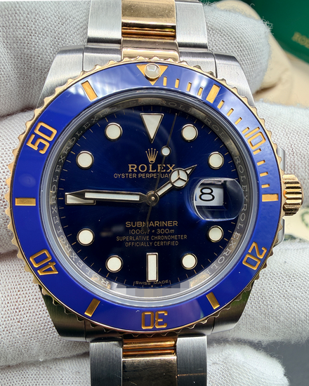 2018 Rolex Submariner Date "Bluesy" 40MM Blue Dial Two-Tone Oyster Bracelet (116613LB)