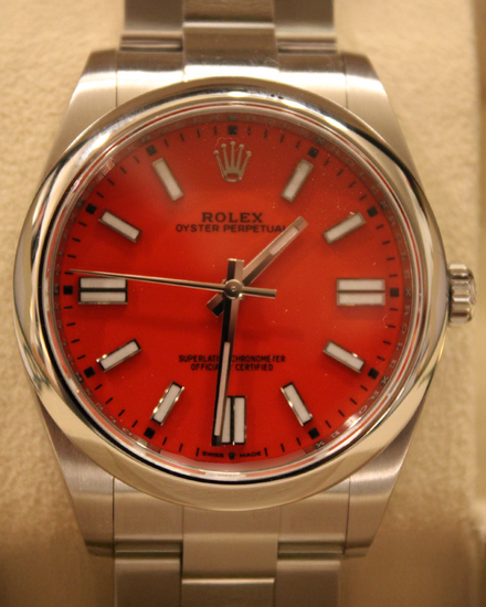 2020 Rolex Oyster Perpetual 41MM Red Dial Oyster Bracelet (124300)