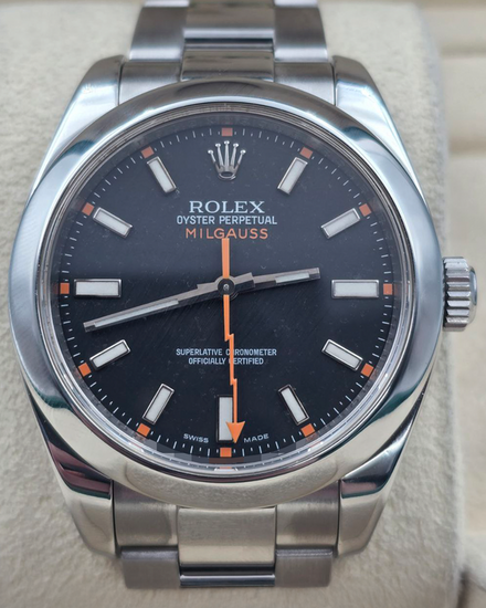 Rolex Milgauss 40MM Black Dial Oyster Bracelet (116400)