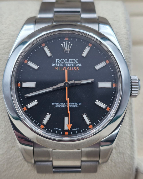 Rolex Milgauss 40MM Black Dial Oyster Bracelet (116400)