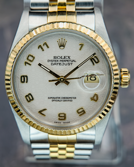 1987 Rolex Datejust 36MM White "Jubilee" Dial Two-Tone Jubilee Bracelet (16013)