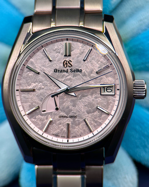 2020 Grand Seiko Heritage "Shunbun" 40MM Pink Dial Titanium Bracelet (SBGA413)