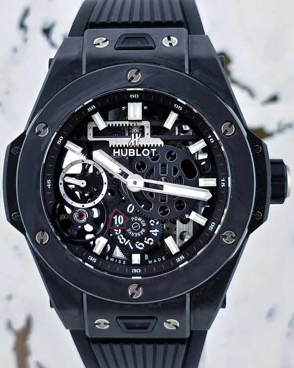 2017 Hublot Big Bang "Meca-10 Black Magic" 45MM Skeleton Dial Rubber Strap (414.CI.1123.RX)
