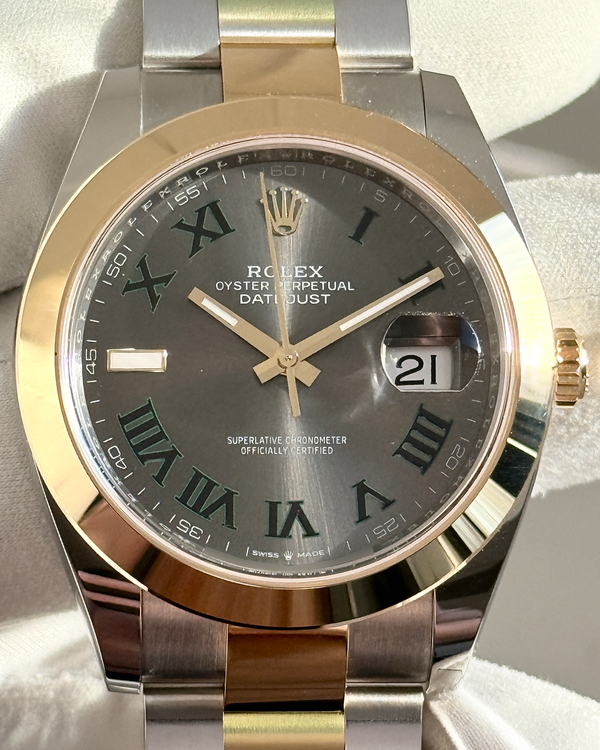 2025 Rolex Datejust "Wimbledon" 41MM Slate Dial Two-Tone Oyster Bracelet (126303)