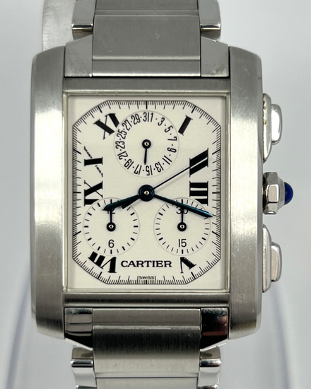 Cartier Tank Française 28MM Quartz White Dial Steel Bracelet (W51001Q3)