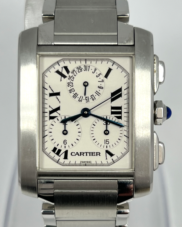 Cartier Tank Française 28MM Quartz White Dial Steel Bracelet (W51001Q3)