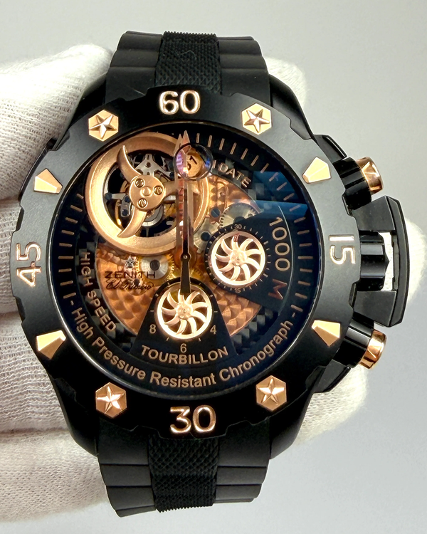 Zenith Defy Xtreme Tourbillon 46.5MM Skeleton Dial Titanium Strap (96.0528.4035)