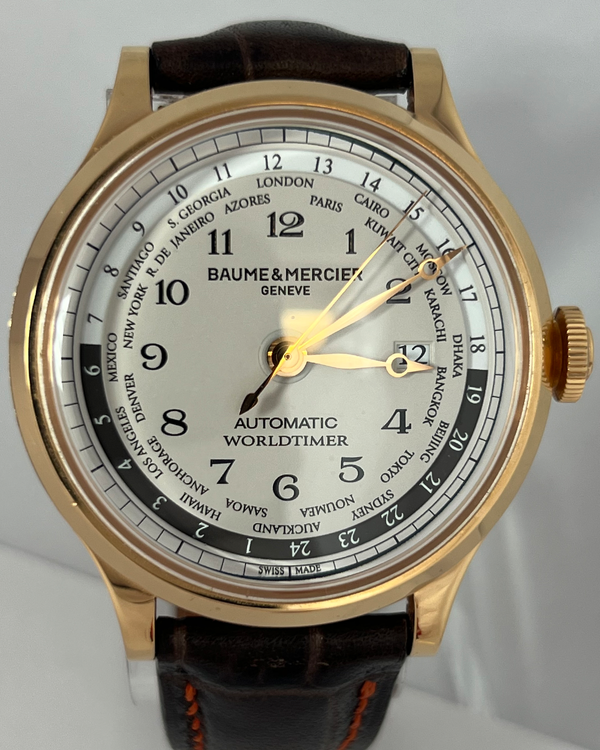 Baume & Mercier Capeland 44MM White Dial Leather Strap (M0A10107)